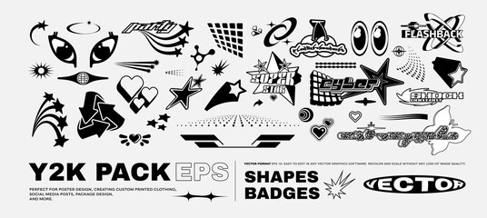 Fototapeta premium Vector Graphic Assets Set. Bold modern Shapes.