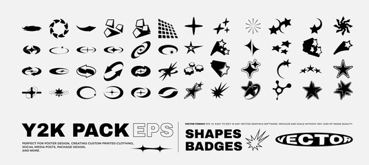 Vector Graphic Assets Set. Bold modern Shapes.