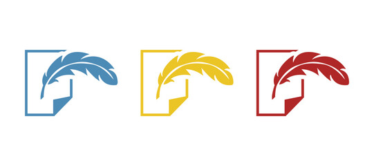 document and pen icon, vector illustration