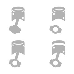 engine piston icon on white background, vector illustration