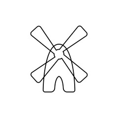 mill icon on a white background, vector illustration