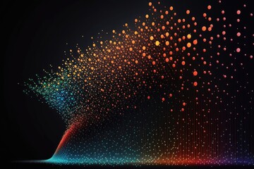 Abstract background with dynamic particles