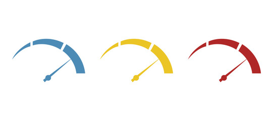 speedometer icon on a white background, vector illustration