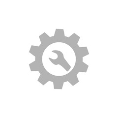 mechanic icon, gear, keys, vector illustration