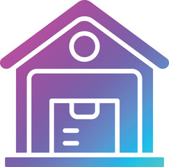 Ware house Vector Icon Design Illustration