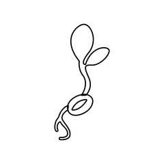 plant, seed icon on a white background, vector illustration