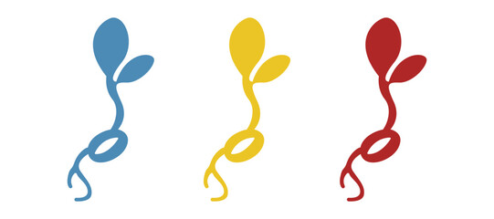 plant, seed icon on a white background, vector illustration