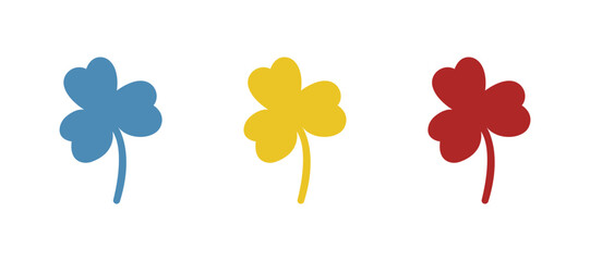 clover icon on a white background, vector illustration