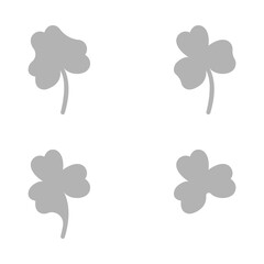 clover icon on a white background, vector illustration