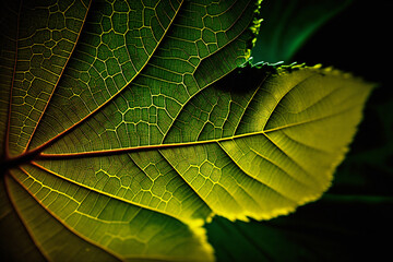 A close up of a leaf Generative AI 