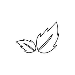 leaves icon on a white background, vector illustration