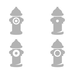 fire hydrant icon on a white background, vector illustration