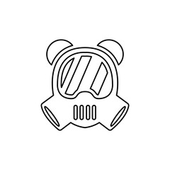 gas mask icon, on a white background, vector illustration