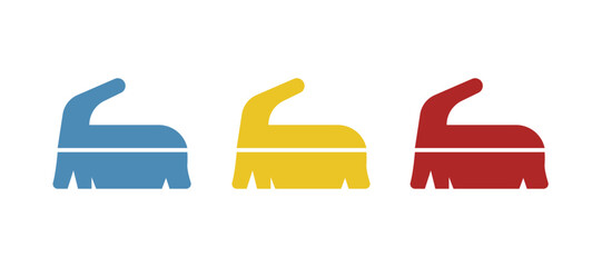 brush icon on a white background, vector illustration