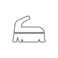 brush icon on a white background, vector illustration
