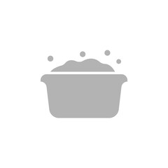 washing bowl icon on white background, vector illustration