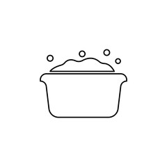 washing bowl icon on white background, vector illustration