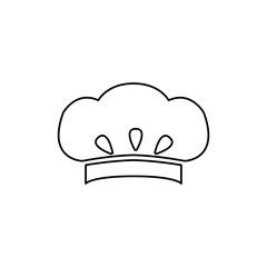 chef hat icon on white background, vector illustration