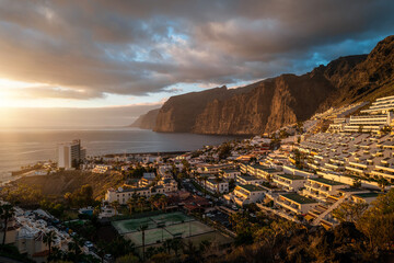 Los Gigantes, Tenerife, Canary Islands, Santiago del Teide, Aerial photography
