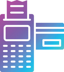 Credit machine Vector Icon Design Illustration