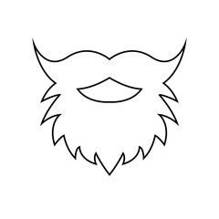icon of a beard with a mustache, vector illustration on a white background, vector illustration
