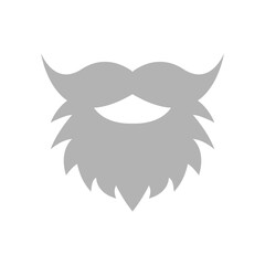 icon of a beard with a mustache, vector illustration on a white background, vector illustration