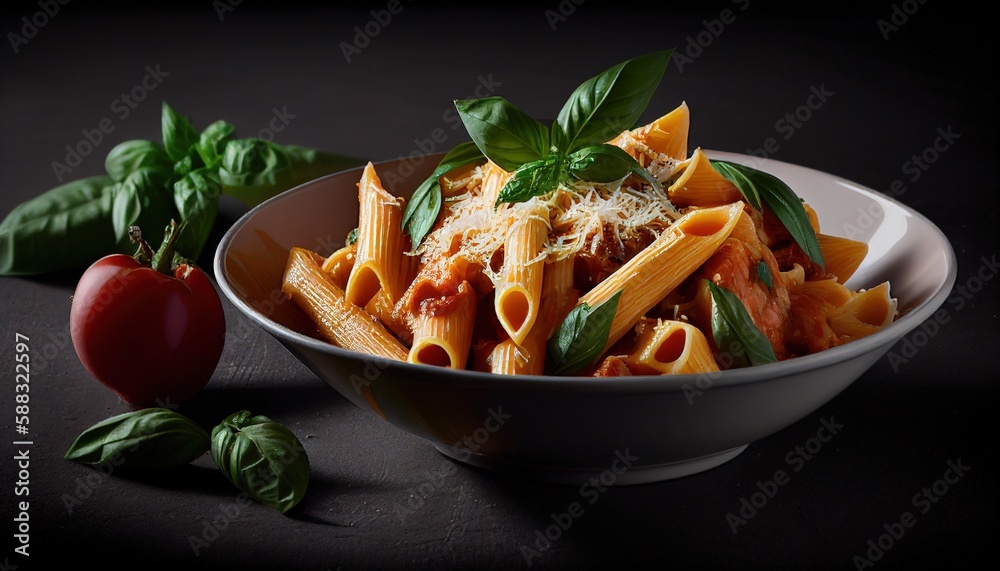 Wall mural pasta with tomato sauce