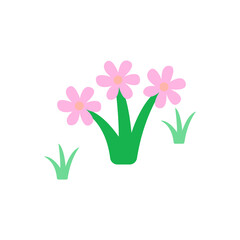 flowers icon on a white background, vector illustration