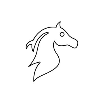 horse icon on a white background, vector illustration