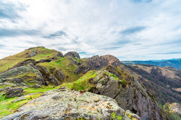 Top of the Mountain of Aiako Harria or Penas de Aya in the municipality of Oiatzun, Basque Country