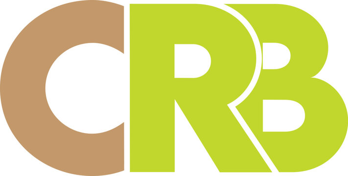 Letter CRB logo design on transparent background, CRB letter logo