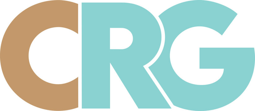 Letter CRG logo design on transparent background, CRG letter logo