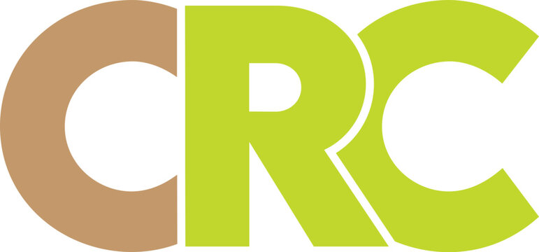 Letter CRC logo design on transparent background, CRC letter logo