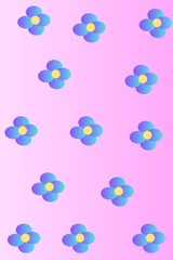 Naklejka na ściany i meble abstract background with flowers on a colored background, vector illustration.