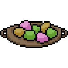 Fototapeta premium pixel art sweet flour snack