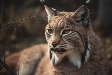 Obraz premium Geheimnisvoller Jäger: Ein Luchs in seiner natürlichen Umgebung 6