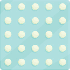 Birth control blister icon cartoon vector. Woman pill. Health pack