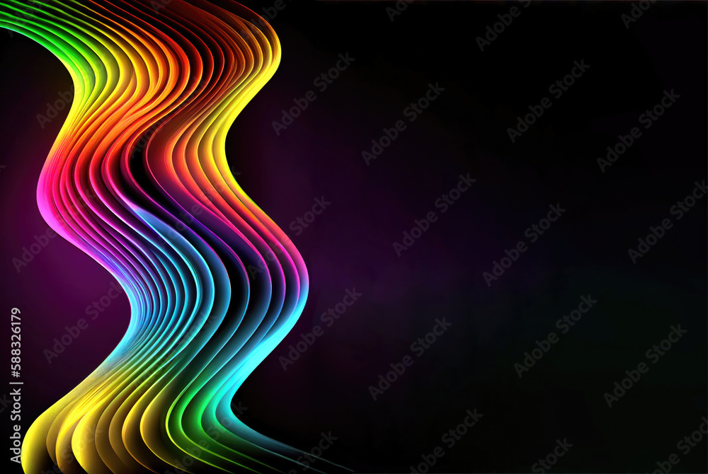 Poster abstract background with colorful paper cut shapes, ai generation, banner, place for text.