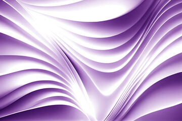 Abstract architecture futuristic lilac background with wavy lines, in 3d style, ai generation.