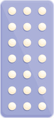 Female blister icon cartoon vector. Birth control. Drug method