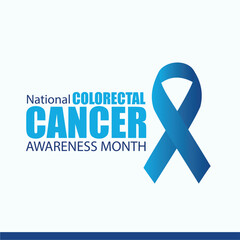 Vector Illustration of National Colorectal Cancer Awareness Month. Simple and Elegant Design