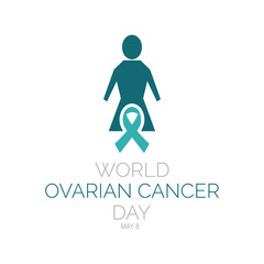 World Ovarian Cancer Day. banner design template Vector illustration background.
