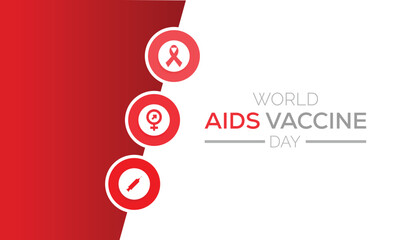 Vector illustration on the theme of world aids vaccine day celebration.  banner design template Vector illustration background.