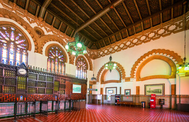 Fototapeta na wymiar Toledo, Spain. Historical railway station, Castilla la Mancha