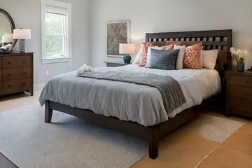 bedroom with bed and pillows