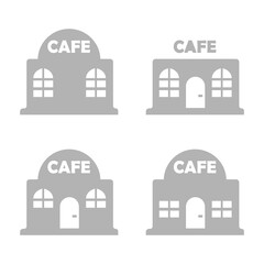 cafe icon on a white background, vector illustration