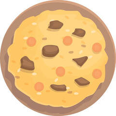 Pilaf meal icon cartoon vector. Dish food. Dinner lunch