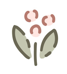 Kawaii Flower Cute Botanical Leaf Wildflower