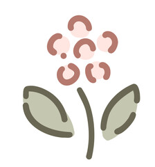 Kawaii Flower Cute Botanical Leaf Wildflower