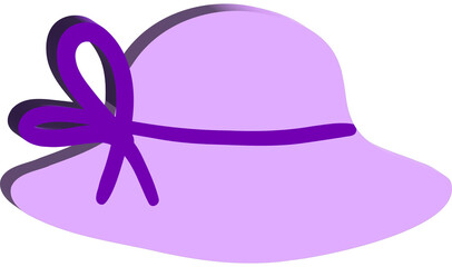 3d purple summer woman's hat